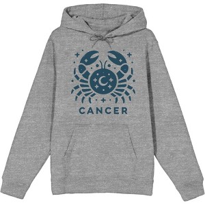 Cancer Zodiac Sign Adult Long Sleeve Hoodie - 1 of 2