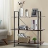 Costway 3-Tier Bookshelf Industrial Bookcase Display Shelf Storage Rack Rustic Brown - 3 of 4