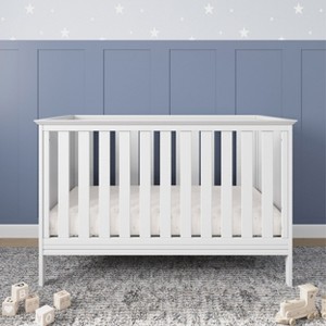 Child Craft Atwood 3-in-1 Convertible Crib, Converts to Day Bed, Toddler Bed, 3 Mattress Positions, Baby Safe Finish (Matte White) - 1 of 4