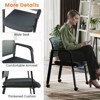 Costway Conference Chairs Set of 2/4 Stackable Office Guest Mesh Chair Waiting Room Wheels - 4 of 4