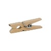 JAM Paper Wood Clip Clothespins Medium 1 1/8 Inch Natural Brown Clothes Pins 2230719108A - 4 of 4