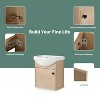 Vynxaria 18-Inch Small Bathroom Vanity with Ceramic Sink, Wall-Mounted Design for Compact Spaces - 4 of 4