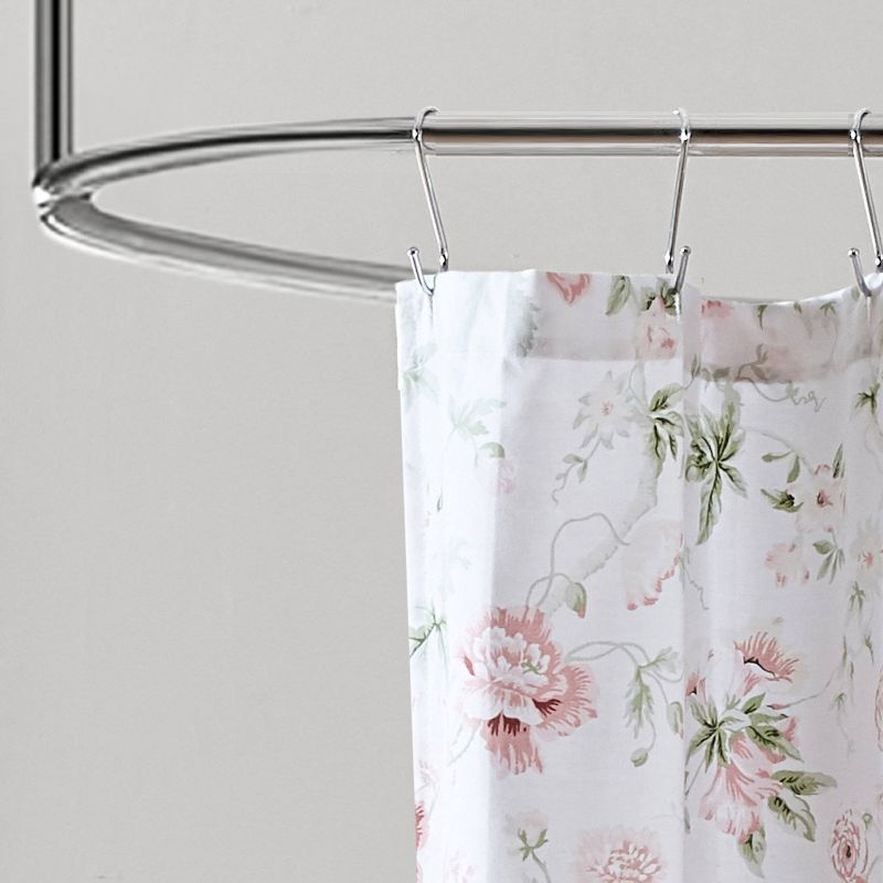 Breezy Floral Shower Curtain Bright Pink - Laura Ashley, 5 of 6