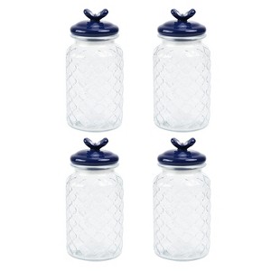 Sharp Chef Glass Airtight Storage Jar with Handpainted Ceramic Lid, Glass Food Storage Jars - 1 of 3
