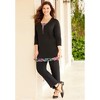 Catherines Women's Plus Size Half-Zip V-Neck Tunic Duet - image 4 of 4