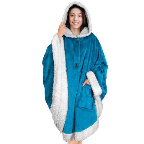 Pavilia Wearable Blanket With Sleeves And Foot Pockets, Fleece
