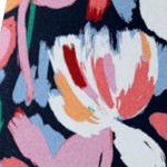 navy painted floral