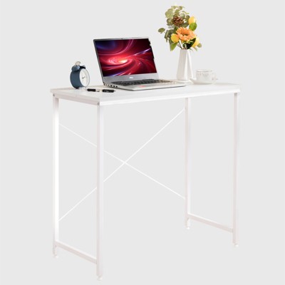 COMHOMA 32'' Computer Desk, Study Writing Table for Small Space, Save Space Office Desk with Metal Legs