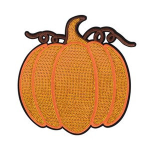 Halloween Pumpkin Ghost Large Sequin Iron On Patch Glitter Sewing Embroidery Repair Appliques Clothing Patch Costume Decor, Style 1 - 1 of 4