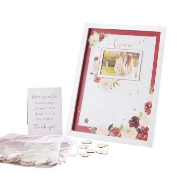 Kate Aspen Wedding Guest Book Alternative - Burgundy Blush Floral | 22114NA