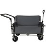 NAYSAYE Folding Wagon 3-in-1 Convertible Cart with Seat Canopy and Storage for Camping, Gray, 37"*23.5"*48.5" - 3 of 4