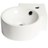 ALFI ABC121 White 17inches Tiny Corner Wall Mounted Ceramic Sink with Faucet Hole - 3 of 4
