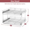 LOVMOR Slide Out Cabinet Organizer for Kitchen, 2 Tier Pull Out Shelves Sliding Cabinet Organizer and Storage - 3 of 4