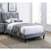 NicBex Twin/Full Size Upholstered Platform Bed Frame with Adjustable Headboard,Modern Velvet Tufted Headboard,No Box Spring Needed,Easy Assembly - 2 of 4