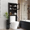CAVINAS Over The Toilet Storage Cabinet with Adjustable Shelves&1 Door Cabinet,Toilet Cabinet for Bathroom,Space-Saving Organizer,Black - 2 of 4