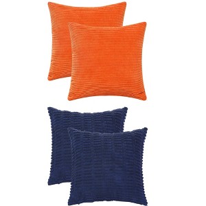 REGALWOVEN 4 Pcs Solid Modern Throw Pillow Covers for Home Decor 18" x 18" - 1 of 4
