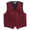 Gioberti Men's Formal 4pc Metallic Paisley Vest Necktie Bowtie and Pocket Square - 2 of 4