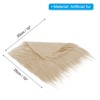 Unique Bargains DIY Crafts Halloween Gnome Beard Plush Fluffy Faux Fur Fabric Square Patches - 2 of 4