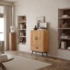 LuxenHome 2-Door 1-Drawer with Soft Close Sideboard Cabinet with Black Metal Legs - 4 of 4