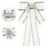 INSPIRE CHIC Women's Ribbon Bowknot Pins Brooch Big Rhinestone Bow Tie Clips with Trim for Shirts - 3 of 4