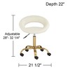 55 Downing Street Briar Gold and White Faux Leather Adjustable Office Chair - 4 of 4