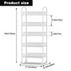 5-Tier Kitchen Storage Carts,Trolley with 4 Hooks,Rolling Utility Cart Load-bearing 40KG Storage Rack Shelves for Home Bathroom Office - 2 of 4
