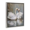 Stupell Industries Kissing Swans on Pond Floating Frame Canvas Art - 2 of 4