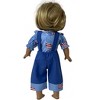 Doll Clothes Superstore Handmade American Print Overall Set for 18-Inch Girl Dolls - 4 of 4