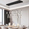 31-Light Dimmable Rectangle Ranidrop LED Crystal Chandelier - 3 of 4