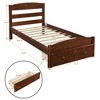 NicBex Twin Size Wood Platform Bed with 1 Drawer and Headboard for Adults/Boys/Girls - 3 of 4