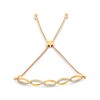 Silver Diamond Infinity Twist Bolo Bracelet - Rose - 2 of 4