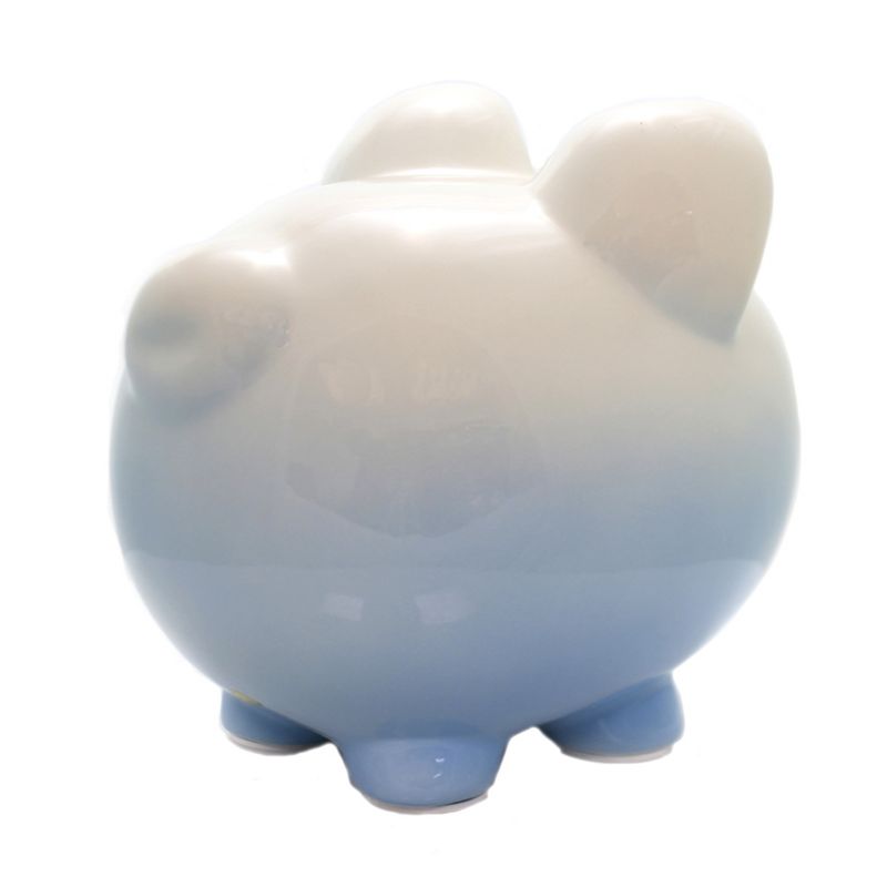 Child To Cherish 7.75 In Blue Ombre Piggy Bank Money Save Decorative Banks, 3 of 5