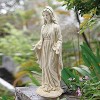 LuxenHome 30.5" H Virgin Mary Indoor Outdoor Statue Garden Statues, Ivory Off-White - 3 of 4