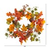 Nearly Natural 6.5-in Autumn Hydrangea and Pinecones Artificial Wreath (Set of 2) - 2 of 2
