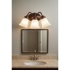 Sunset Lighting 3-Light Bath Vanity Rubbed Bronze Finish. Faux Alabaster Glass - 3 of 4