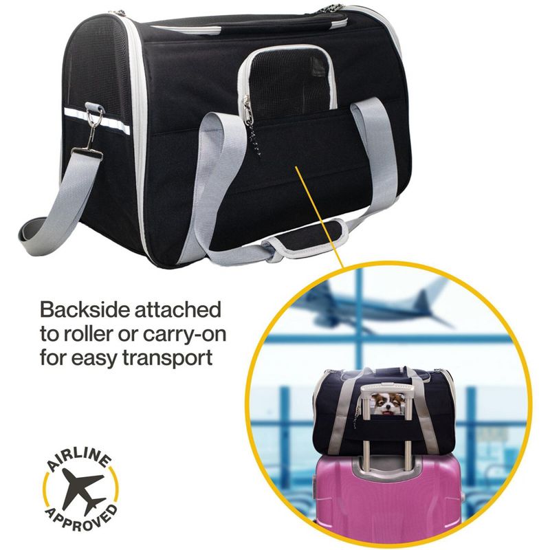 Dr. Oakley airline Approved Pet Travel Bag with Detachable & Washable Liner - Stylish and Convenient Carrier Solution, 4 of 5