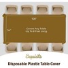 Crown Display 54 in. x 108 in. Plastic Tablecloth - 12 Pack - 4 of 4