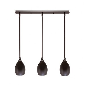 Toltec Lighting Any 3 - Light Chandelier in  Dark Granite with 5" Dark Granite Oval Metal Shade Shade - 1 of 1