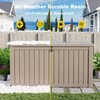 SEVOBAL Deck Boxes 2-Piece 150 Gal Outdoor Deck Box Waterproof Large Patio Storage Throw Pillows Garden Tools, Brown, 54.25"*26.5"*28.74" - 2 of 4