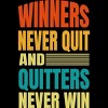 Men's Design By Humans Winners never quit and quitters never win By punsalan T-Shirt - 2 of 2