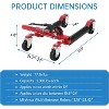 Acekool 2-Piece Car Wheel Jack Set 1500 lb Capacity, Mechanical Ratchet Roller, 12" Slide Plates, 360° Swivel Casters, Red, Tire Repair Tool - 2 of 4
