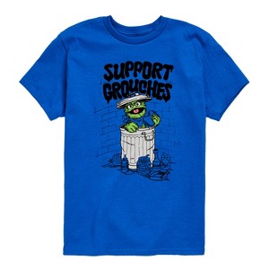Boys' - Sesame Street - Support Grouches Oscar Short Sleeve Graphic T-Shirt - 1 of 4