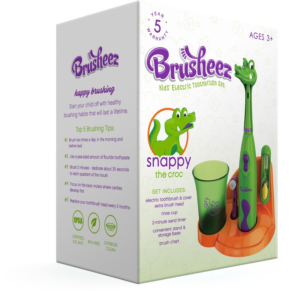 Photos - Electric Toothbrush Brusheez Snappy the Croc Children's Electronic Kids Toothbrush Set