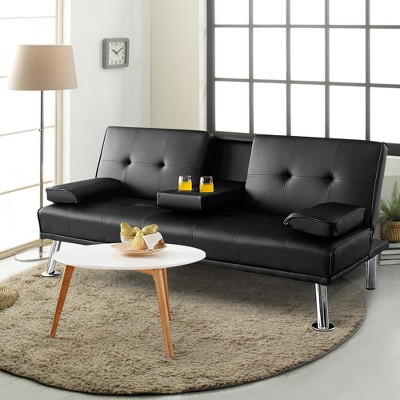 Black Leather Futon Couch Target, Target Leather Futon