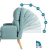 Okak Modern Accent Chair Living Room Chair with Ottoman and Adjustable Backrest Comfy Upholstered Armchair for Lounge Office Bedroom - 4 of 4