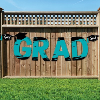 Big Dot of Happiness Teal Grad - Best is Yet to Come - Large Turquoise Graduation Party Decorations - GRAD - Outdoor Letter Banner