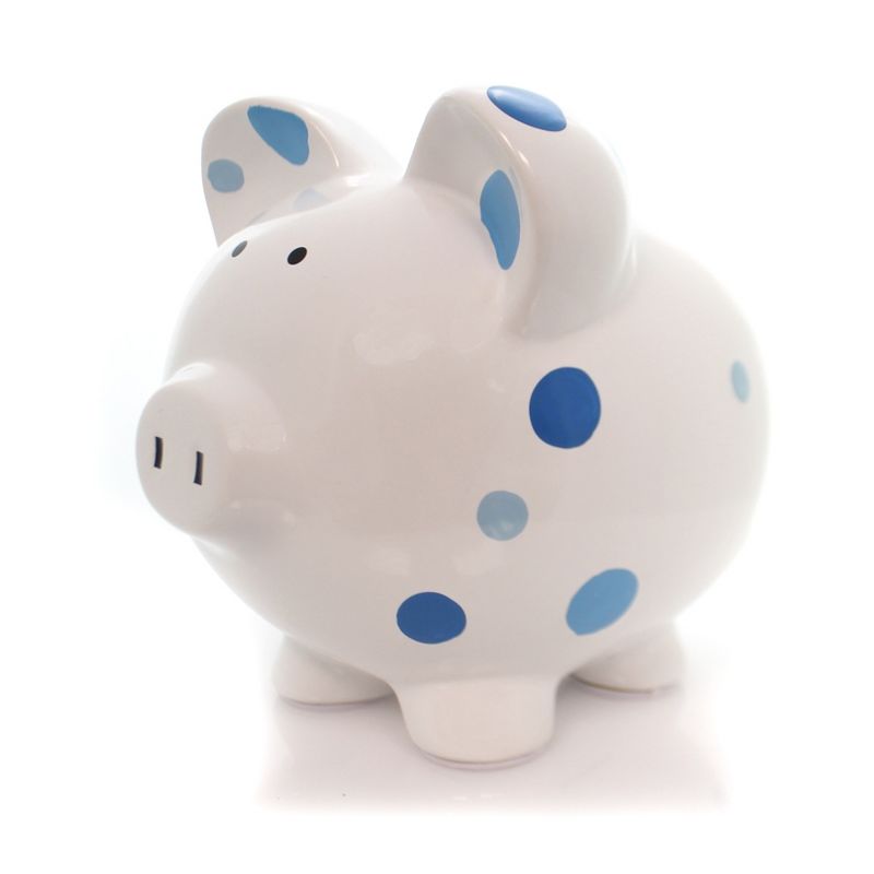 Child To Cherish 7.75 In Blue Multi Dot Bank Polka Piggy Money Saving Decorative Banks, 4 of 5