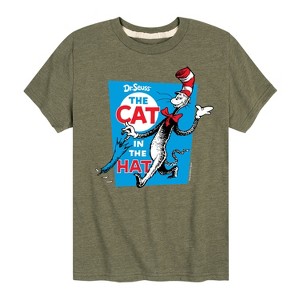 Boys' - Dr. Seuss - The Cat In The Hat Book Cover Short Sleeve Graphic T-Shirt - 1 of 4