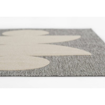 Gray Geometric Flat Woven Indoor/Outdoor Area Rug 3'11"x5'7"