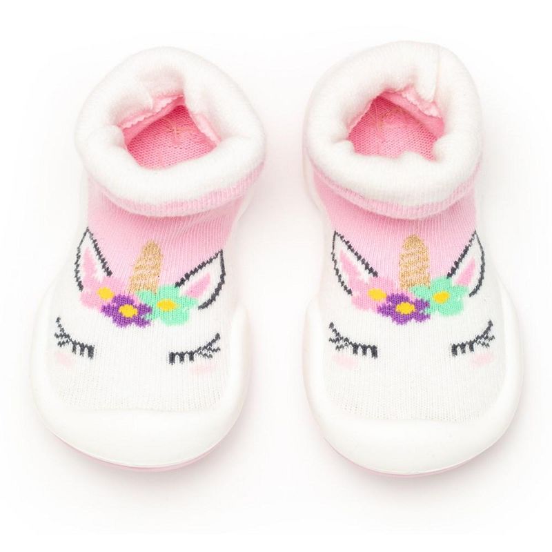 Komuello Baby Girl First Walk Sock Shoes Unicorn, 1 of 10